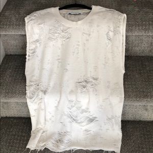 Cream Sleeveless sweater iro